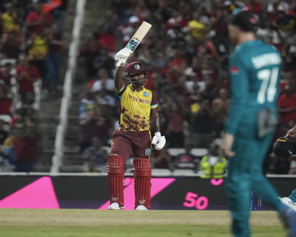 Rampaging Rutherford powers WI into T20 World Cup Super Eights