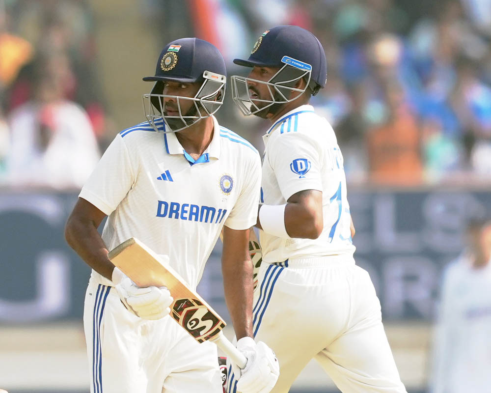 Ashwin, Jurel take India to 388/7 in attritional first session against England