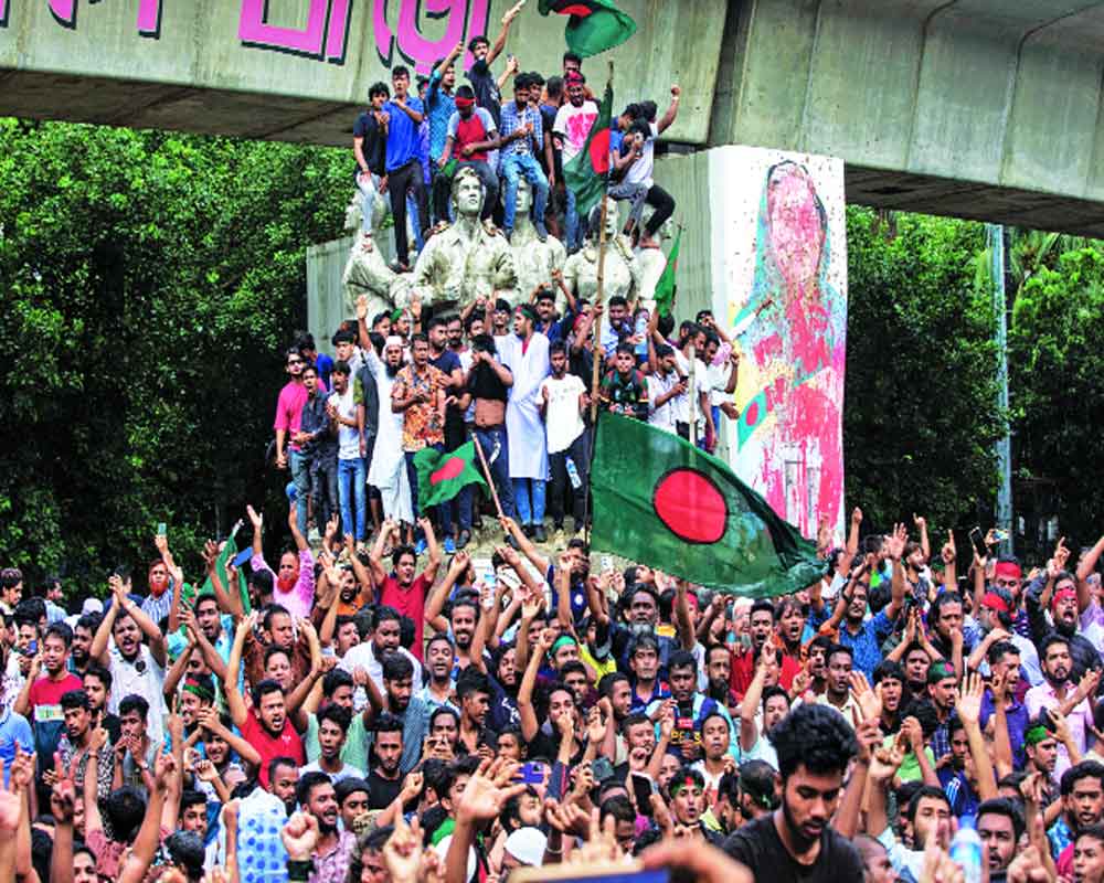 Bangladesh PM flees country