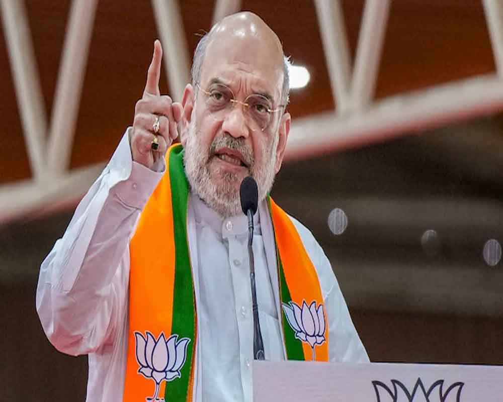 BJP has already crossed 310-mark, Congress struggling to get 40: Amit Shah in UP's Siddharthnagar