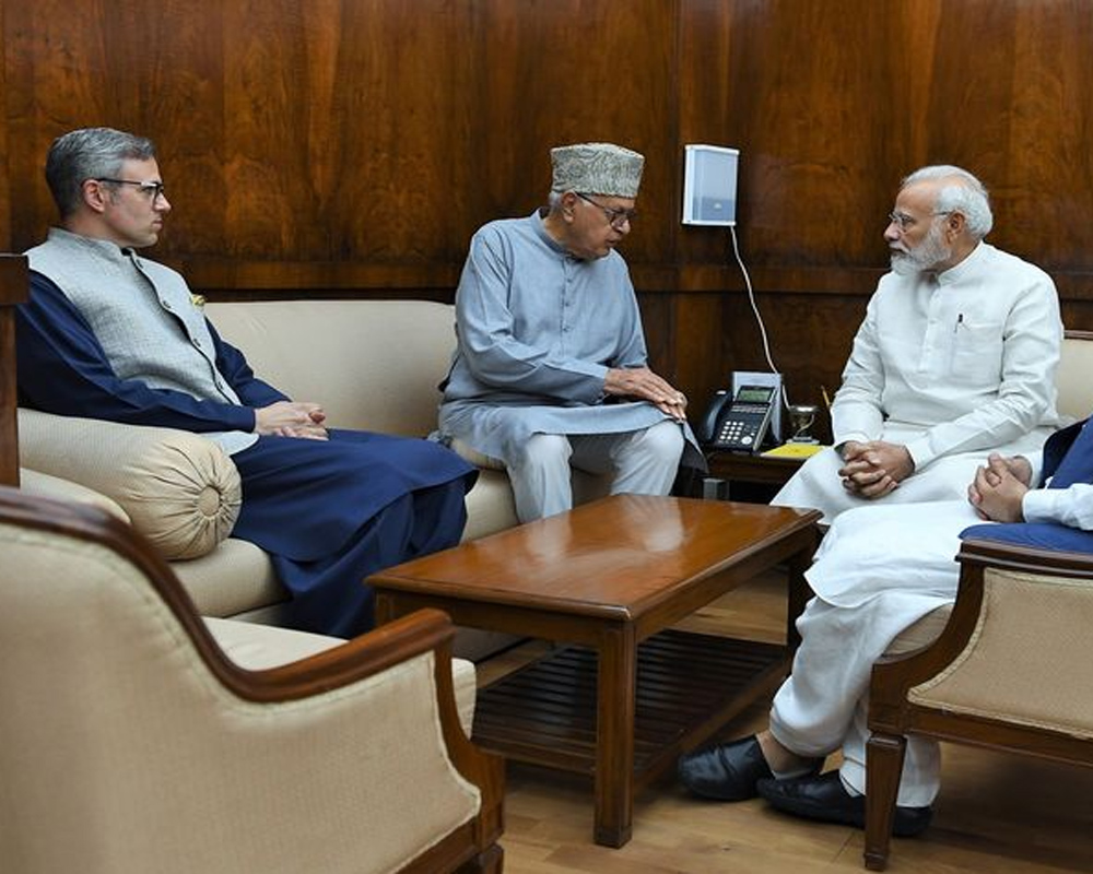 Centre will work closely with Omar Abdullah, his team for J-K's progress: PM Modi