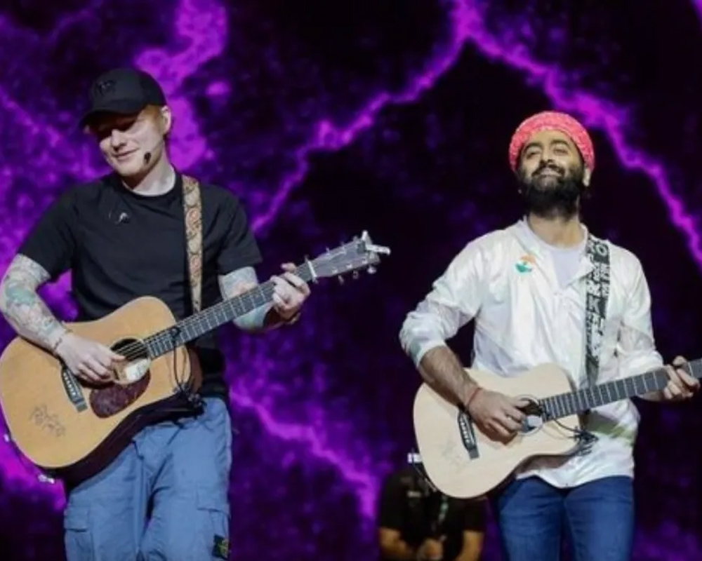 Ed Sheeran joins Arijit Singh on stage at Indian singer's London concert