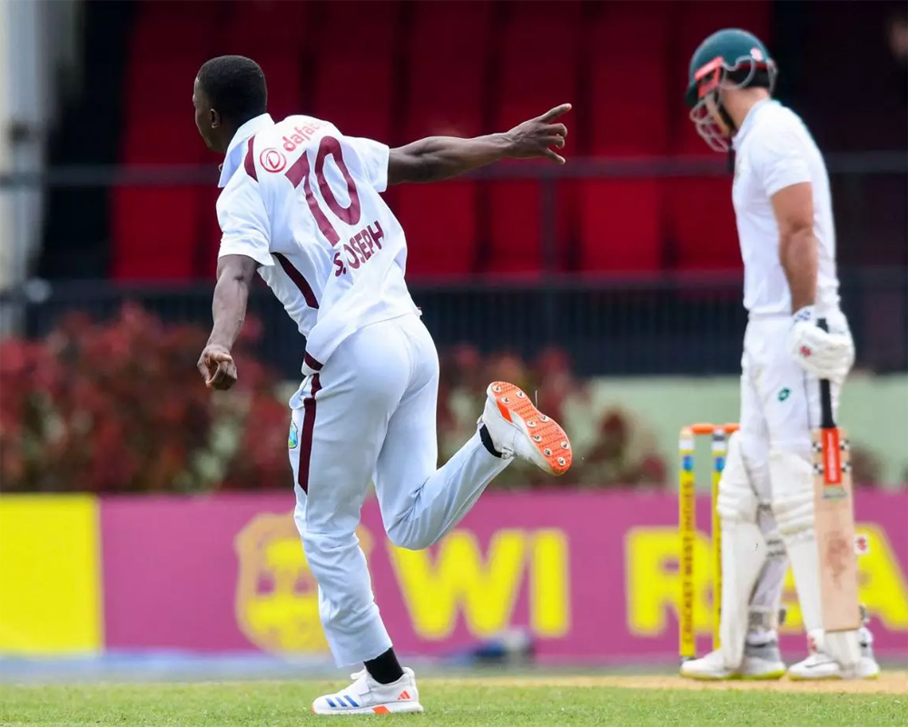 Fast bowlers rule on 1st day of 2nd cricket test between South Africa and West Indies