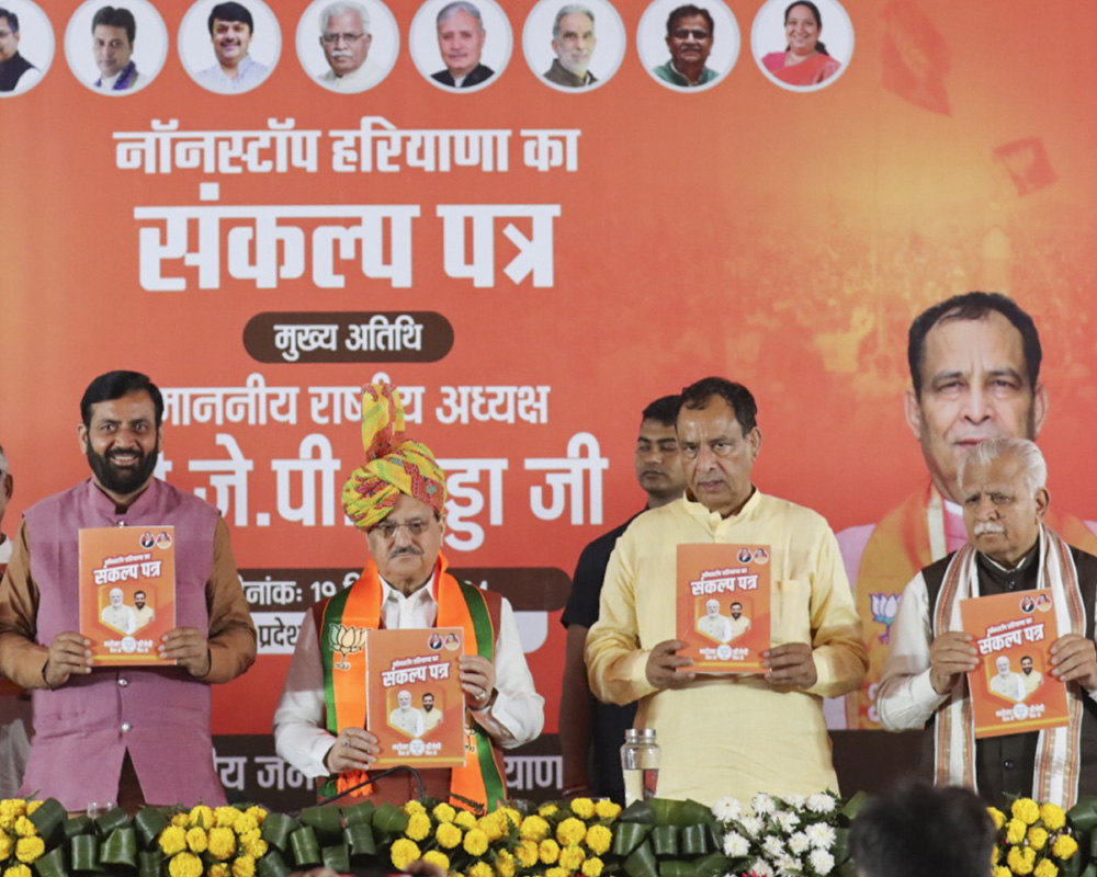 Haryana polls: BJP promises two lakh govt jobs, guaranteed govt jobs for Agniveers