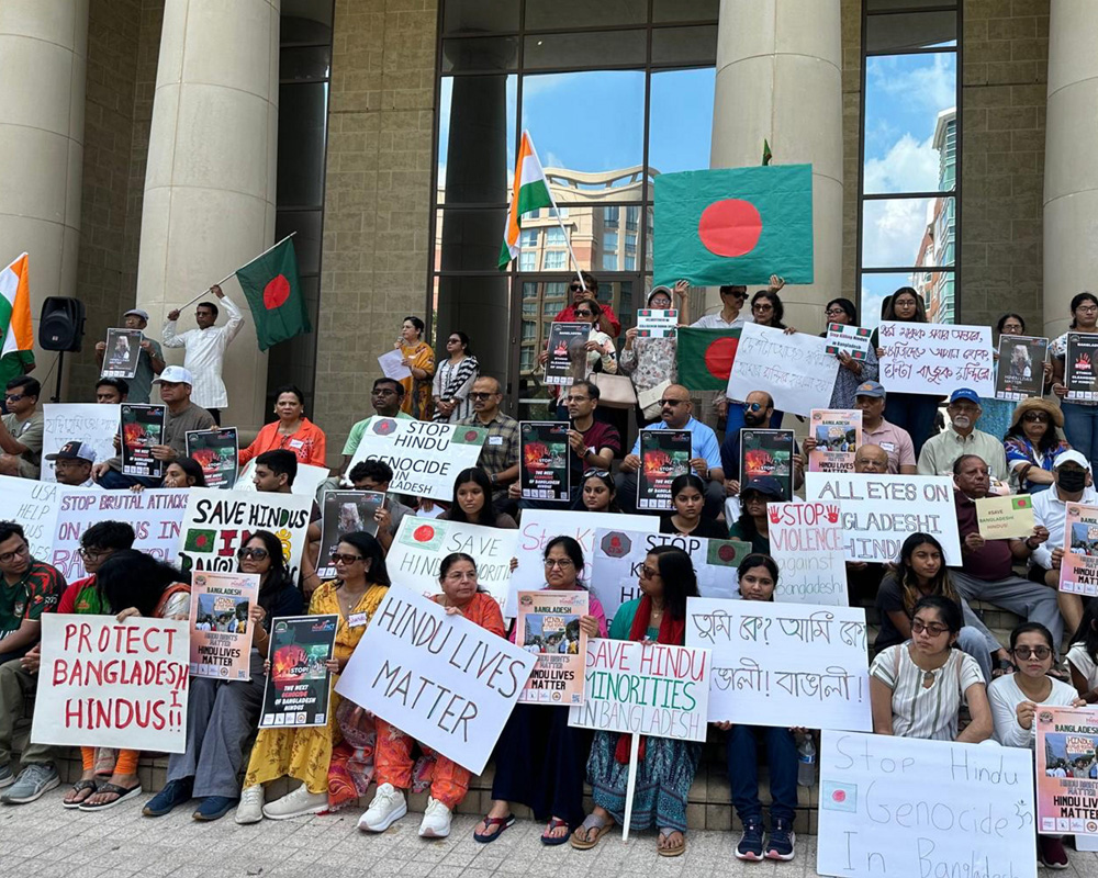 Hundreds Join Indian Americans Vigil, 'Save Hindus in Bangladesh' in Houston