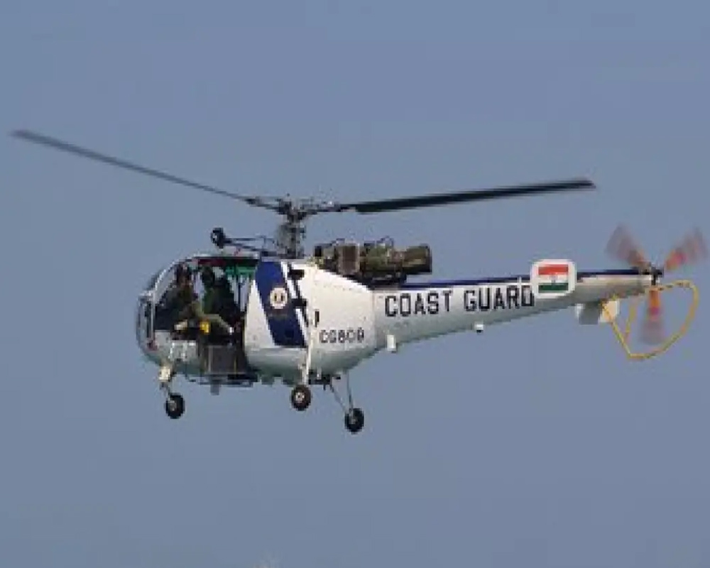 ICG chopper on rescue mission crashes into sea off Gujarat coast; 3 crew members missing