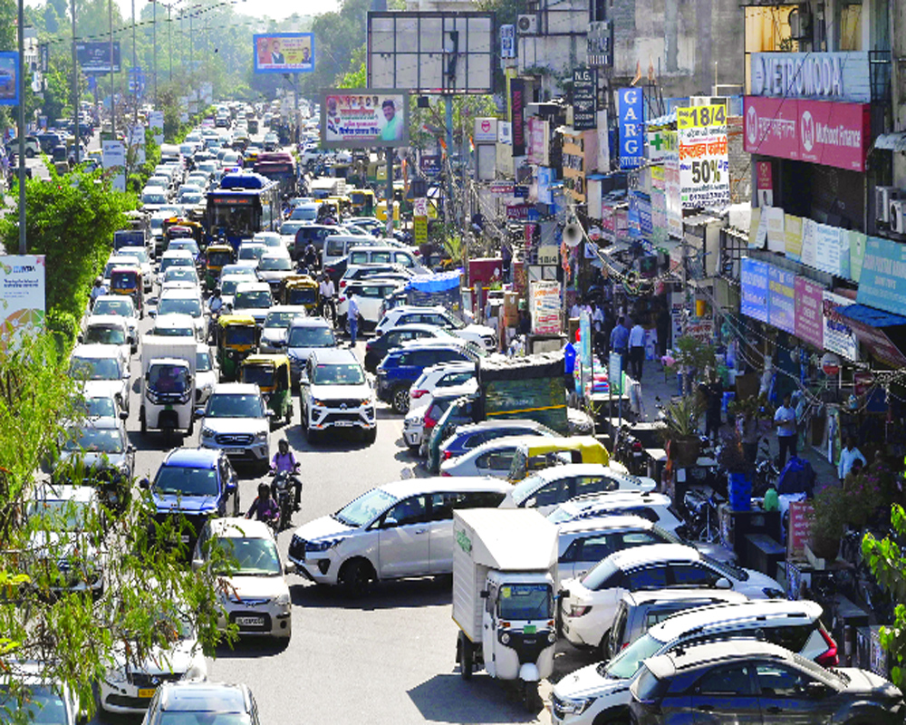 Illegal parkings gobble up market roads at peak hours