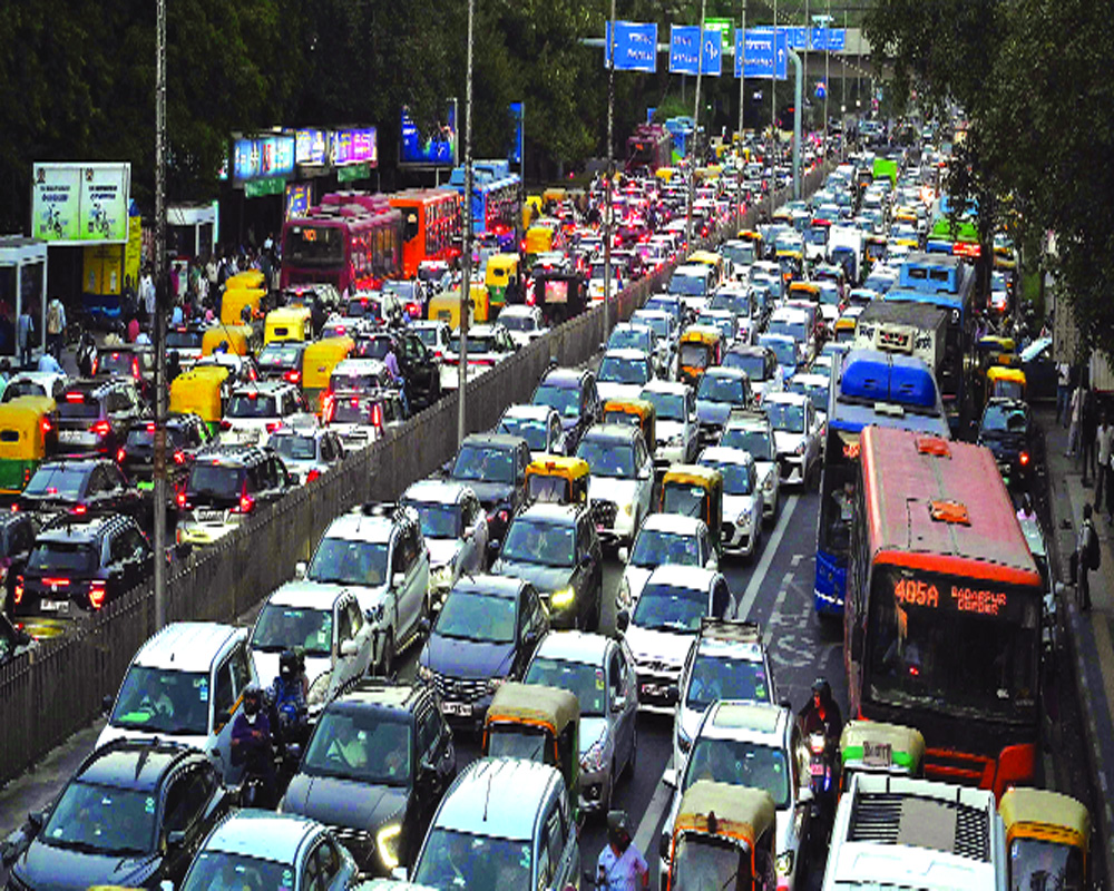 In Central Delhi, traffic jams have a ripple effect