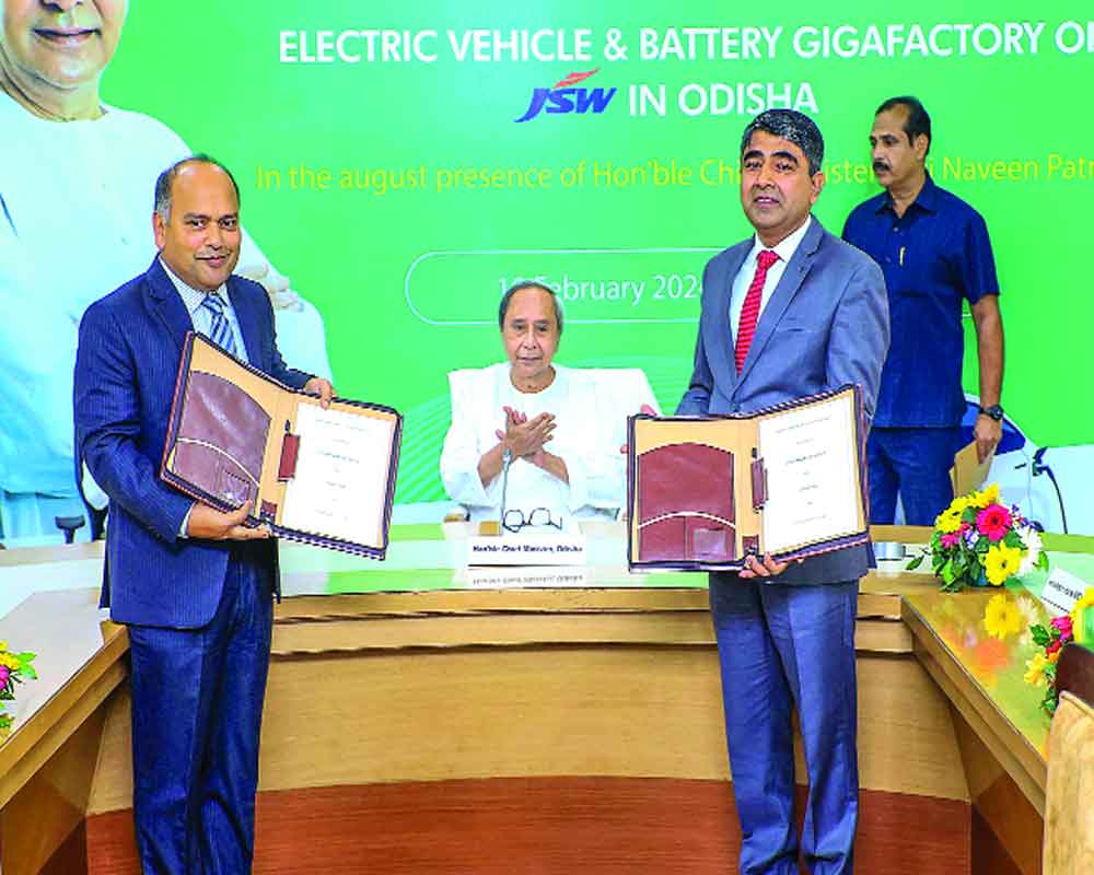 JSW, Odisha join hands for Rs 40,000 cr EV facility