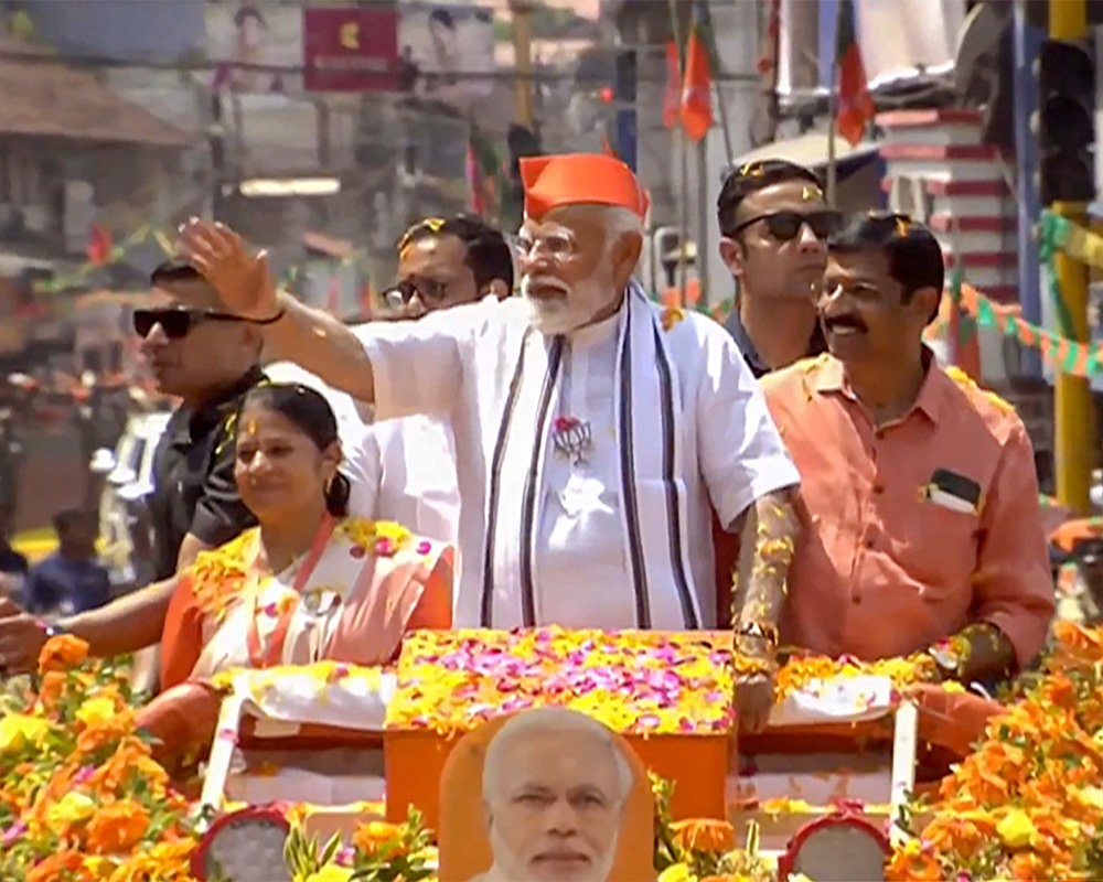 Lok Sabha polls: PM Modi holds massive roadshow in Palakkad