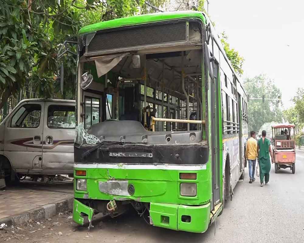 One killed, 34 injured as DTC bus rams into metro pillar in west Delhi