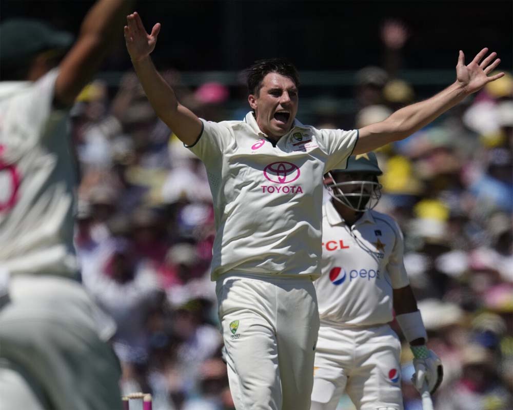 Pakistan slumps to 75-4 on Day 1 of 3rd test in Warner's farewell for Australia