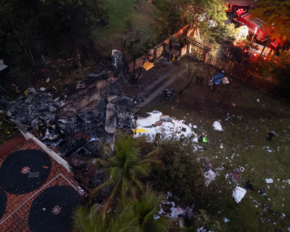 Plane crashes in Brazil's Sao Paulo state, killing all 61 aboard, airline says