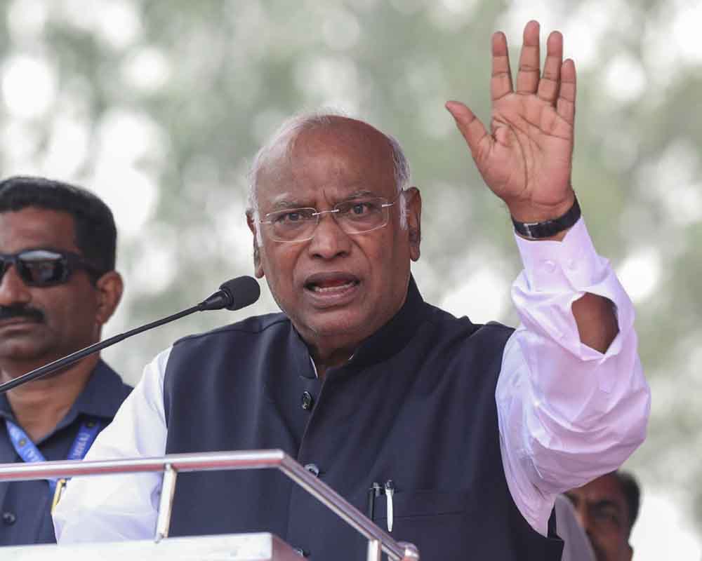 PM Modi believes in purchasing MLAs like goats, toppling govts, alleges Kharge