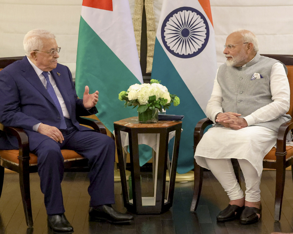 PM Modi meets Palestinian President Abbas; expresses deep concern at humanitarian situation in Gaza