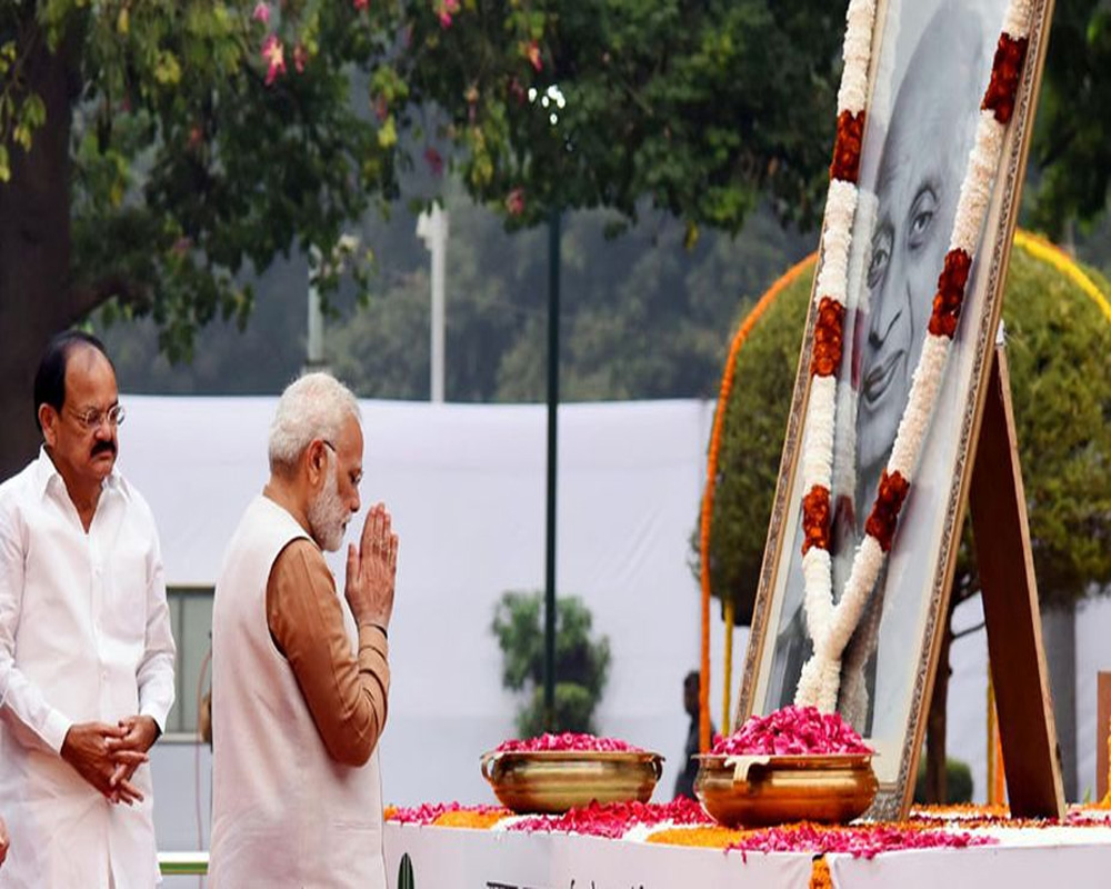 PM Modi pays tribute to Sardar Patel on death anniversary