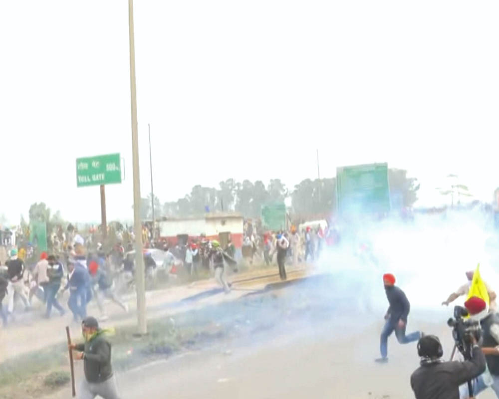 Tear gas, water cannon used against protesting farmers at Shambhu border