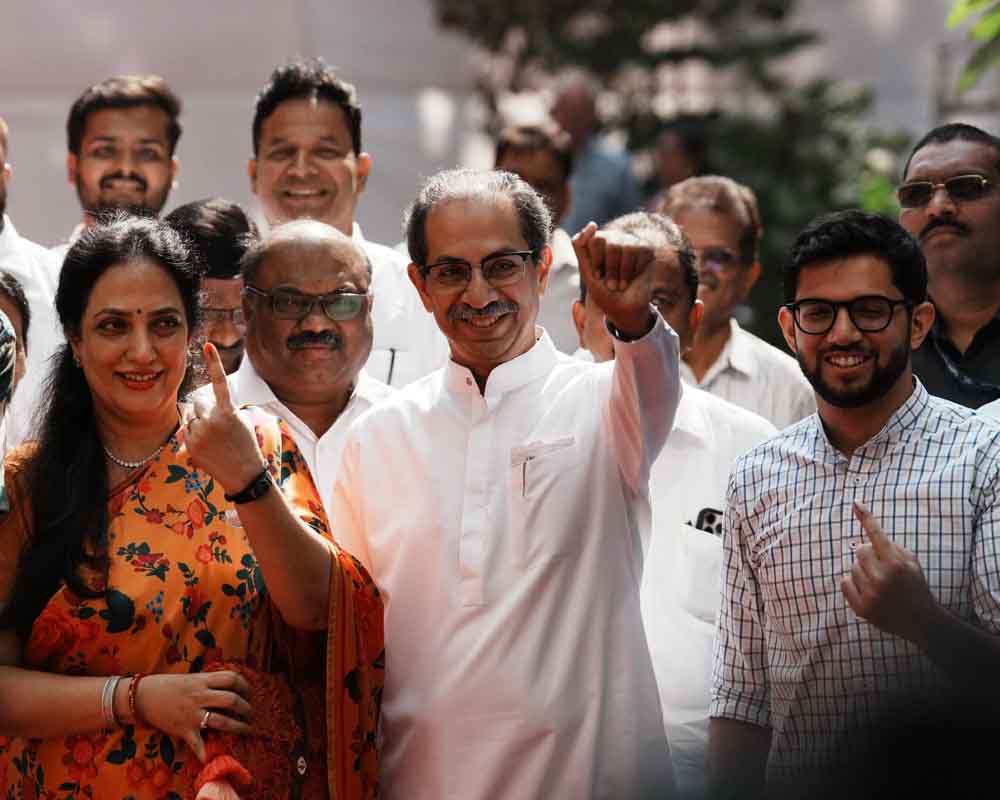 Uddhav casts vote with family; urges people to protect Maharashtra's self-respect through voting