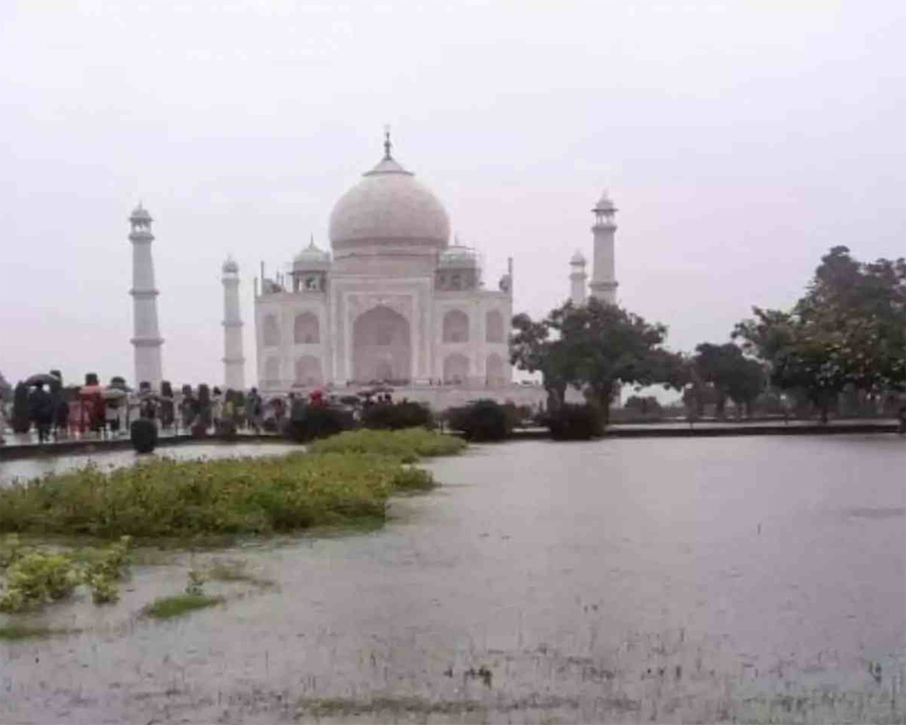 Water leakage in main dome of Taj Mahal due to incessant rain in Agra; ASI claims no damage to monument