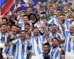 Argentina wins record 16th Copa America title, beats Colombia 1-0 after Messi gets hurt