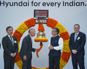 Hyundai Motor India shares make muted market debut, fall nearly 6 pc post listing