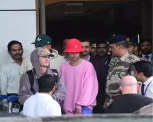 Justin Bieber arrives in India
