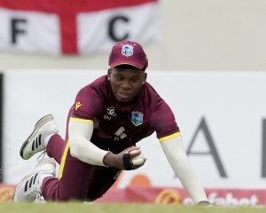 Lewis cuts loose as West Indies beat England by 8 wickets in the rain-affected 1st ODI