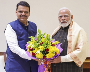 Maharashtra CM Fadnavis meets PM Modi