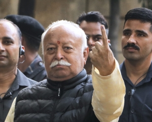 Maharashtra polls: Ajit Pawar, RSS chief Bhagwat among early voters