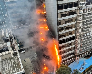 Mumbai: Over two hours on, firefighting still underway at Lower Parel commercial building