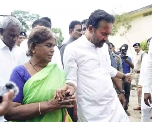 Union Minister Kishan Reddy visits flood-hit areas in Telangana, assures Centre's help