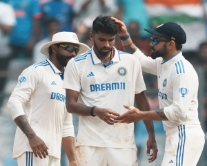 Washington Sundar's twin strikes help India keep New Zealand at 92/3 at lunch on day one