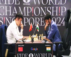 World Chess Championship: Gukesh holds Liren with black pieces to remain level on points