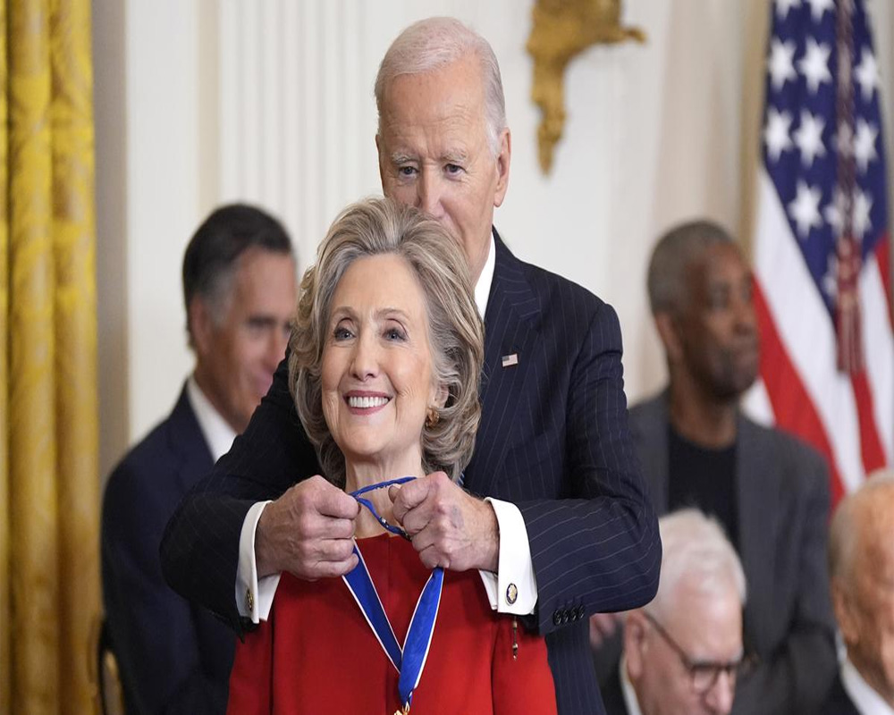 Biden honours Hillary Clinton, George Soros, Lionel Messi with Presidential Medal of Freedom