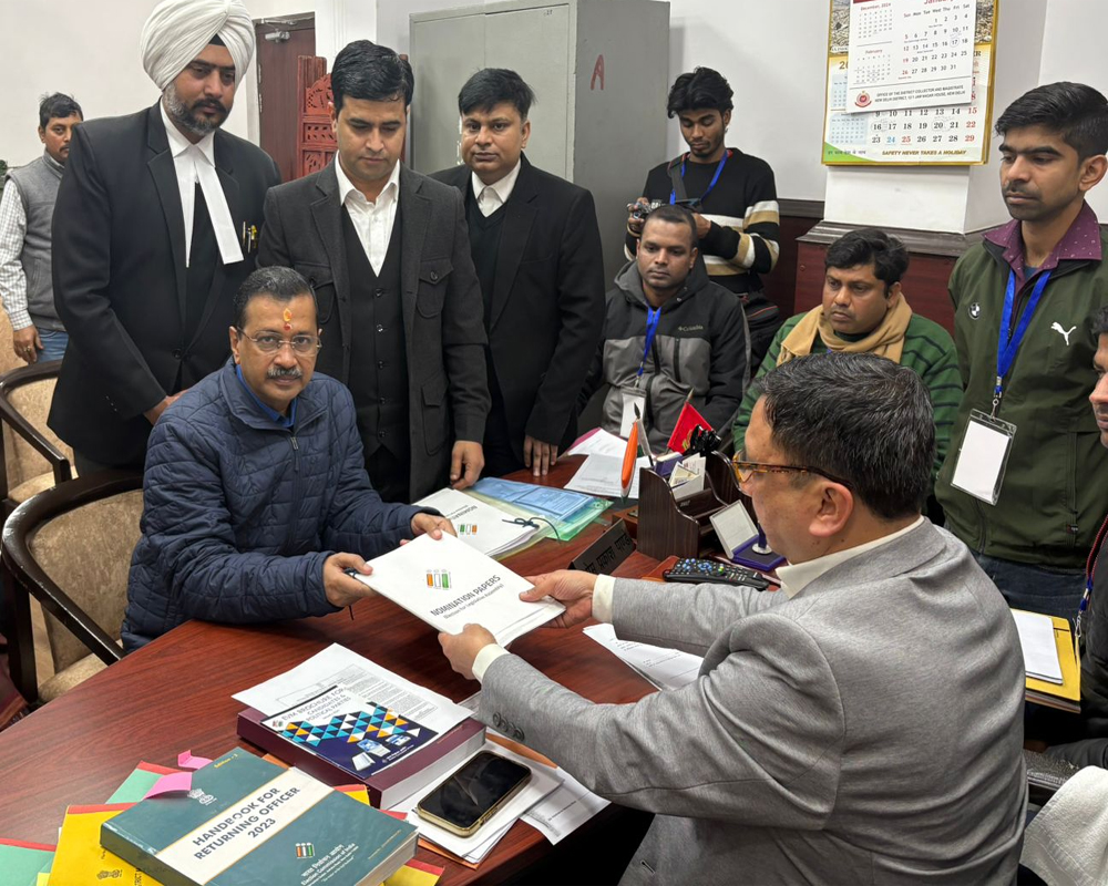 Delhi polls: Kejriwal files nomination from New Delhi constituency