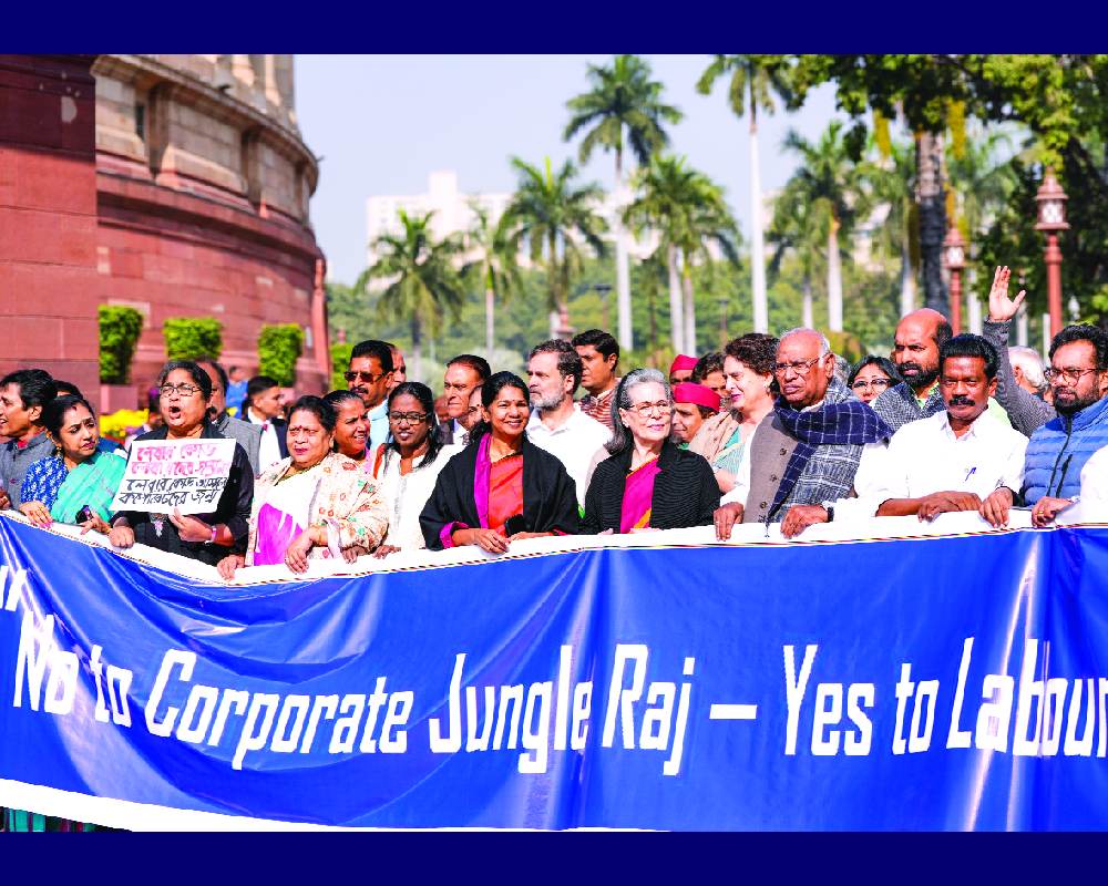 Opposition MPs protest against new labour codes