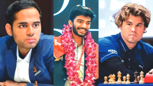Arjun Erigaisi stuns Carlsen to emerge joint leader on day 1