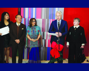 Finland Envoy unveils Christmas tree made from 300 kg of e-waste