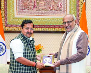 NDA leaders from Bihar call on BJP national working president in Delhi