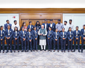 PM Modi meets Indian Women’s blind cricket team