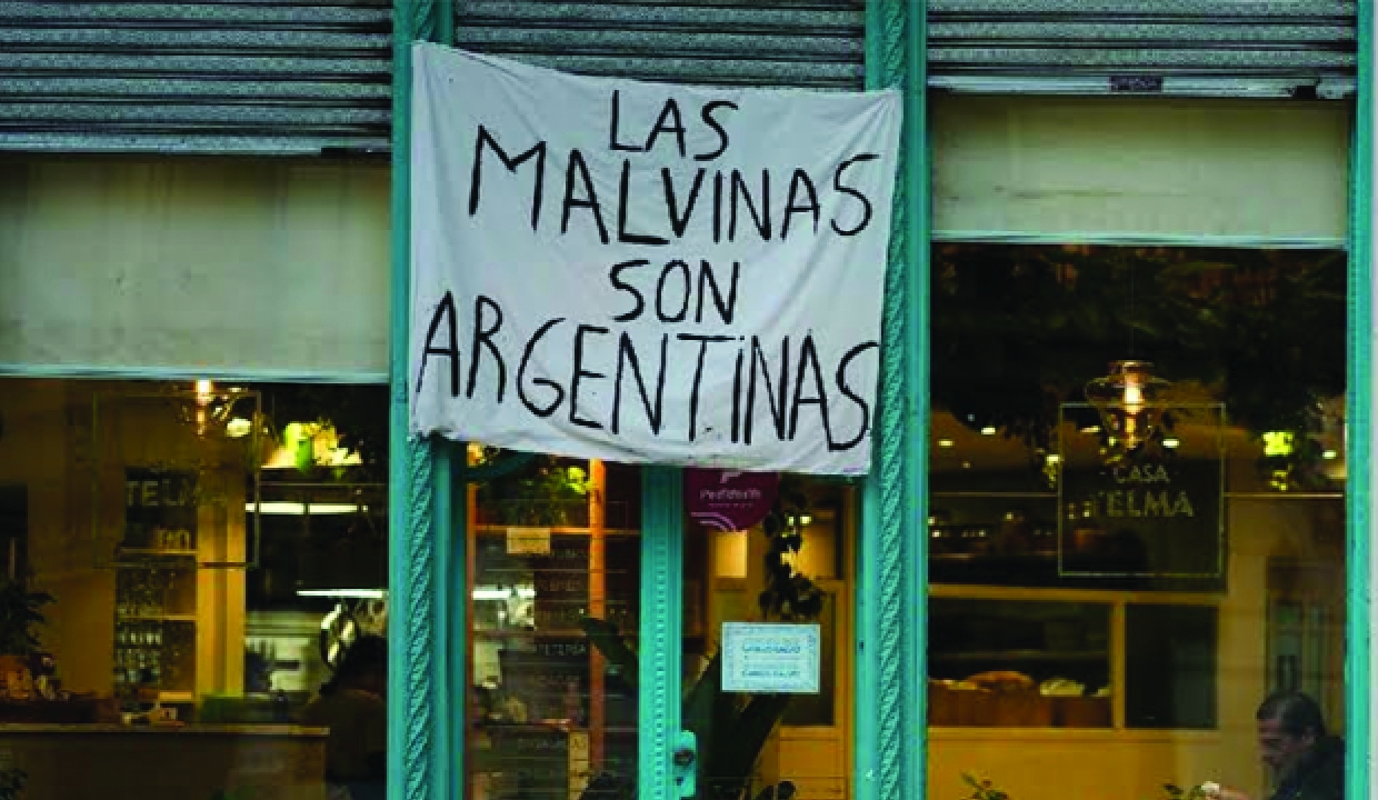 A WC banner makes the Falkland Islands a cultural obsession