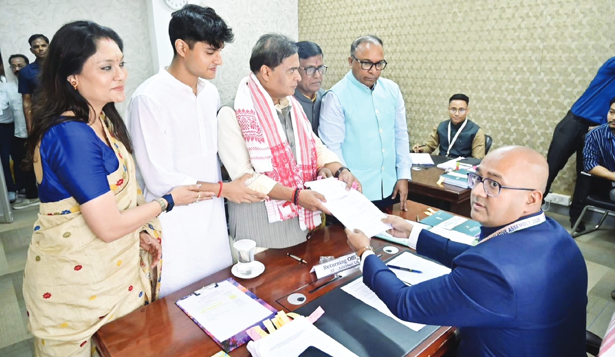 Assam CM files nomination from Jalukbari constituency