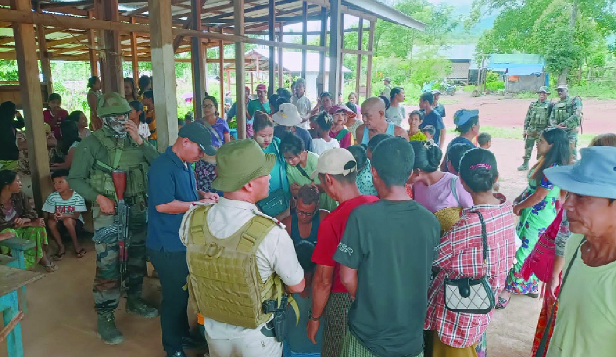 Assam Rifles conducts biometric registration drive for displaced Myanmar nationals in Kamjong