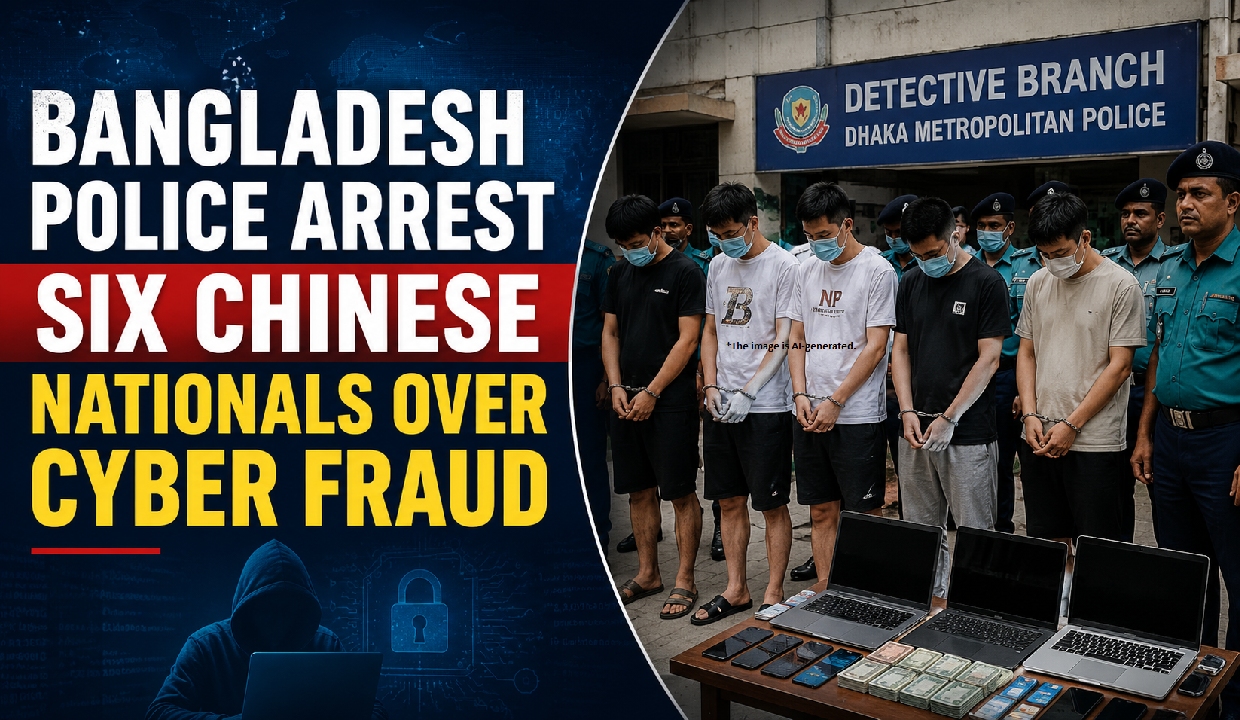 Bangladesh police arrest six Chinese nationals over cyber fraud