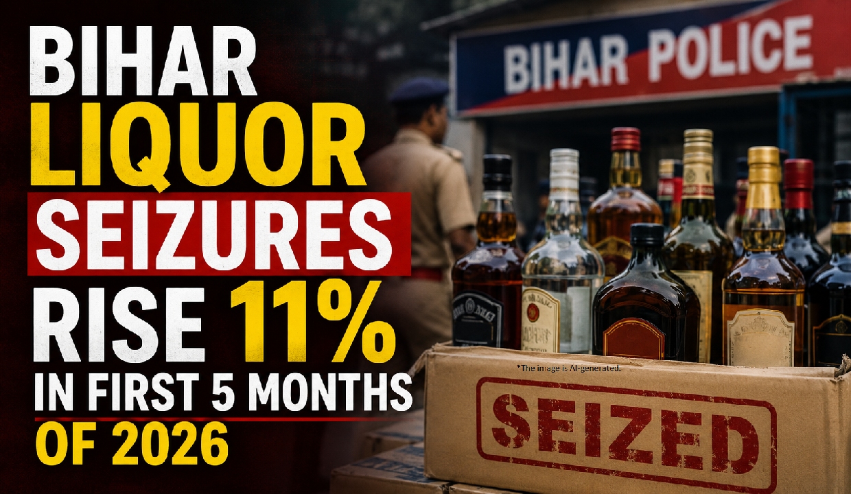 Bihar liquor seizures rise 11% in first 5 months of 2026