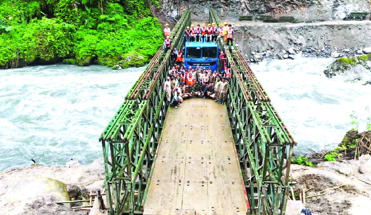 BRO builds 180-foot Bailey Bridge in Kurung Kumey