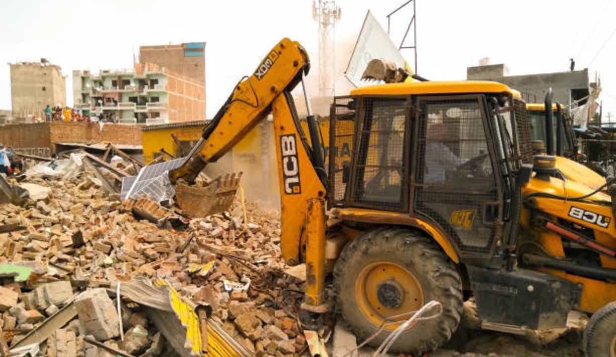 Bulldozers demolish office linked to Abhishek Banerjee in Bengal, heavy police deployment in Amtala