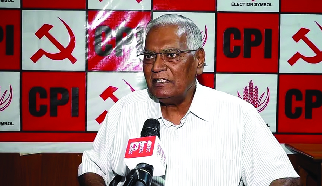 D Raja questions PM Modi over fall in education Budget