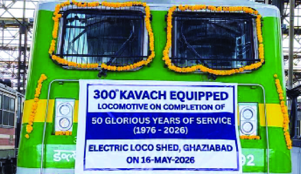 Delhi Division sets record with installation of Kavach system on 300 locomotives