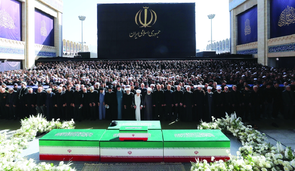 Iran’s top officials attend prayer for late supreme leader Khamenei in Tehran